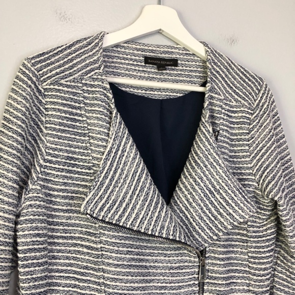 Banana Republic Tweed Moto Jacket Size 8 - Picture 6 of 16